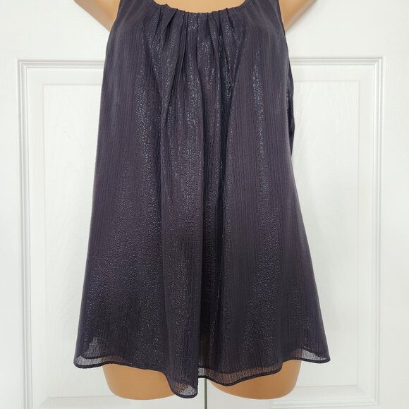 CLUB MONACO SHIMMER TANK SILK BLEND BLUISH GREY SIZE S - Picture 2 of 12